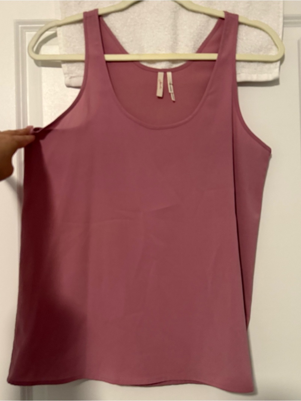 Frenchi Dusty Rose Scoop Neck Tank Top